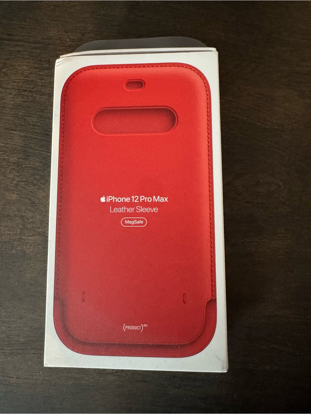 Apple iPhone 12 Pro Max Leather Sleeve in Red